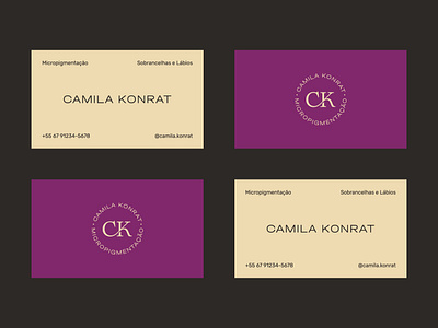 Camila Konrat - Business card branding businesscard design graphic design logo vector