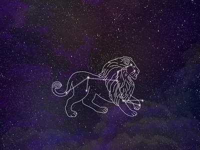 Leo Constellation adobe illustrator art constellation digitalart illustration leo nebula stars zodiac