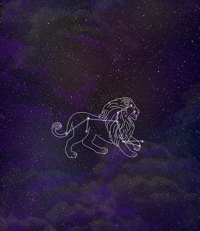 Leo Constellation adobe illustrator art constellation digitalart illustration leo nebula stars zodiac