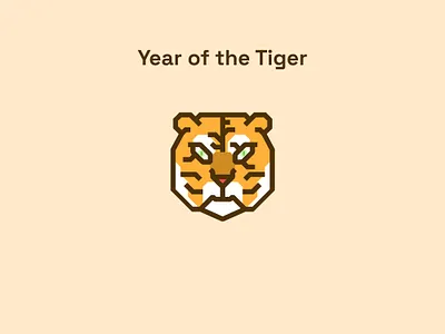 Year of the Tiger animal icon illustration logo tiger year of the tiger