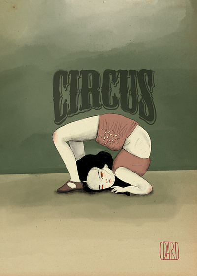 The Contortionist circus dari rojas darianoski digital illustration nft illus illustration makersplace nft