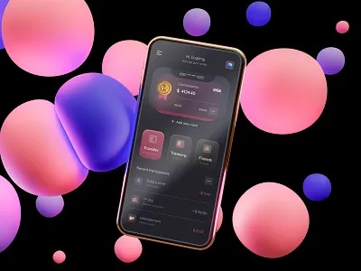 Wallet bank mobile app 3d app bank banner cash credit design figma finance icon loan mobile money pay system ui ux wallet