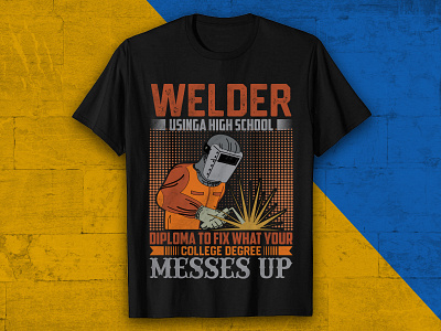 Welder T-Shirt Design amazon t shirts amazon t shirts design branding clothing brand custom t shirt custom t shirt design graphic design illustration t shirt design ideas t shirt designer t shirt graphic tshirt typography t shirt vector vector graphic vector tee store welder t shirt welder tshirt design welder vector welding t shirt branding