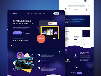 DGX - Landing Page creative curve dark design graphic design landing page testimonial ui web flow website