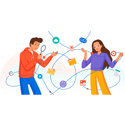 Web Illustration cartoon design illustration ui vector