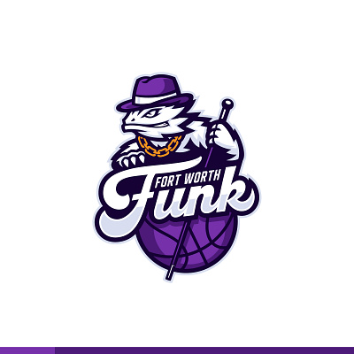 Fort Worth Funk TBT team basketball branding design fort worth frog funk illustration logo mascot sports logo vector