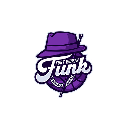 Fort Worth Funk basketball bling branding design fort worth funk illustration logo mascot sports logo tbt vector