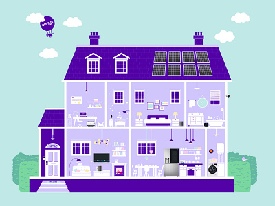 Smart Home bird branding design designer digital digital art digital illustration digitalart dollhouse graphic design home illustration illustration art illustrator inforgraphic logo smart home tech technology wildlife