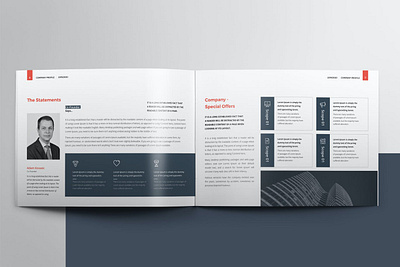 Company Profile Landscape A5 abstract brochure business cmyk company company profile corporate creative elements envato indesign infographics landscape magazine modern portfolio profile template trend trendy