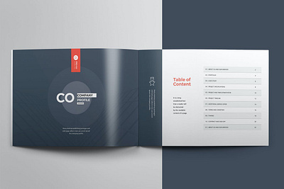 Company Profile Landscape A5 abstract brochure business cmyk company company profile corporate creative elements envato indesign infographics landscape magazine modern portfolio profile template trend trendy