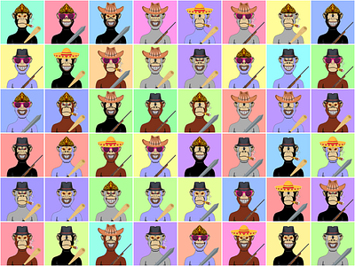 Monkey NFT Collection Cartoon (10k) design illustration nft nftartist nfts token