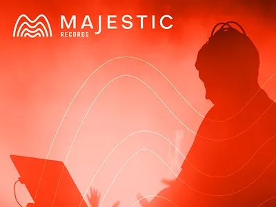 Majestic Records, Final branding dj edm logo logo mark m mark minimal music sound sound waves