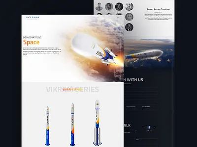 Skyroot Aerospace | Website Design clean design elementor grand graphic design home landing page minimalistic modern rockets skyroot ui uiux visual web website wordpress
