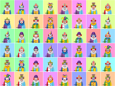 Clown NFT Collection Cartoon (10k) cryptoart nft nftart nfts token