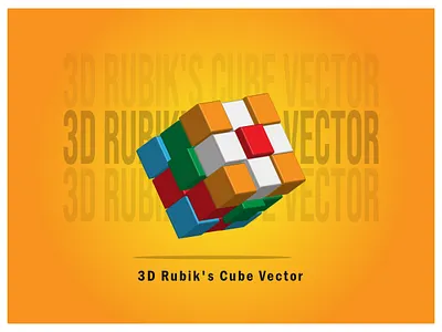 3D Rubik's Cube vector design 3d branding design flat design graphic design graphic design icon illustration logo motion graphics ui ux vector