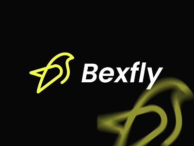 Bexfly logo design, fly, bird, animal animal logo bird bird logos black blur branding dark fly fly logo inpetor logo design logo designer logo icon logo mark logo24hours logolove minimal logo modern bird vector logo yello