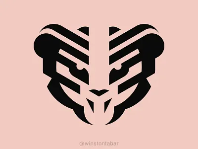 Tiger cub abstract branding clean design geometric illustration logo logomark minimal ui