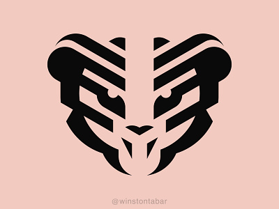 Tiger cub abstract branding clean design geometric illustration logo logomark minimal ui