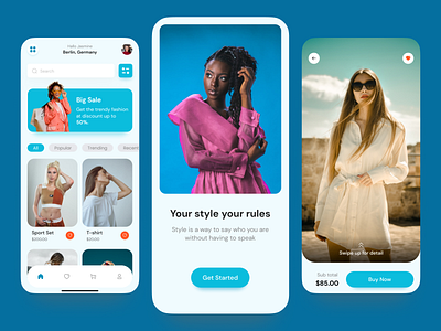 Fashion App UI design figma prototype redesign ui uidesign user experience ux uxdesign