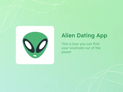 App Icon #5 Daily UI alien app app icon daily ui dating dating app design green icon logo ui ux