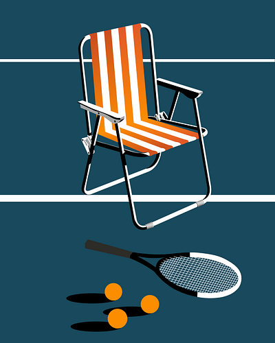 Folding chair (stool) art design illustration vector