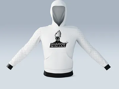 Ninja Logo Mockup on Hoodie branding design logo vector