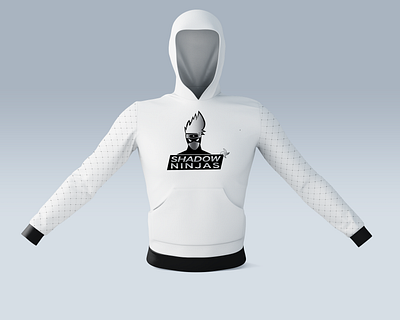 Ninja Logo Mockup on Hoodie branding design logo vector