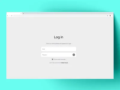 Clean simple login page design login minimal security ui web