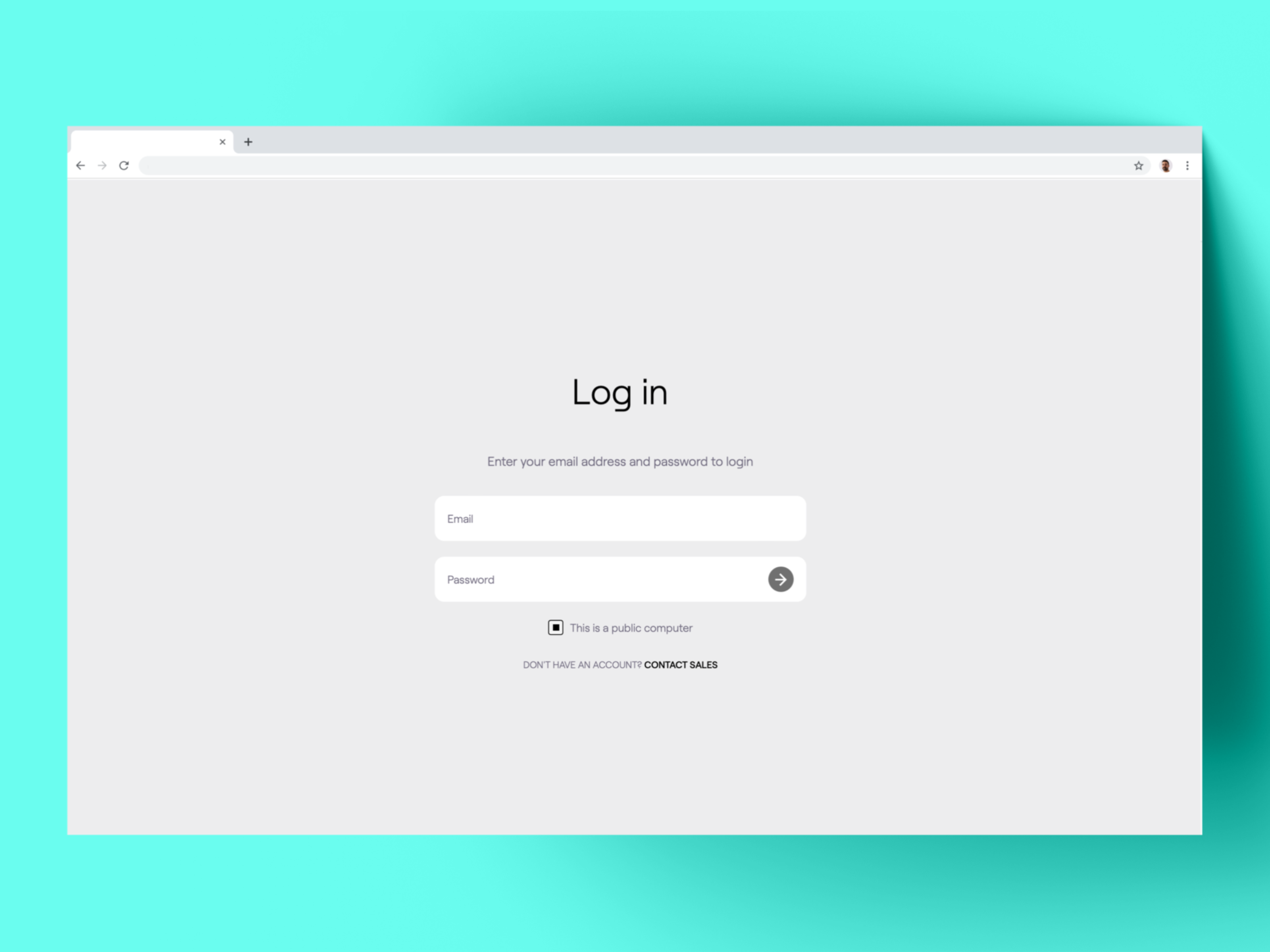 Example of Clean simple login page