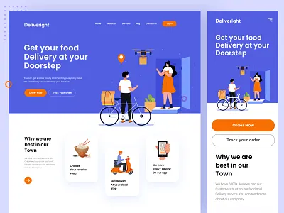 Deliveright | Landing Page Design - Illustration awesome beautiful best branding business clean cool design digital graphic design illustration infographics interactive landing page modern responsive ui vector visual web design