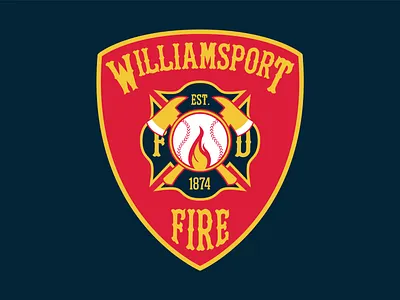 Williamsport Bureau of Fire Logo branding design fire department fire truck graphic design logo logo design pennsylvania