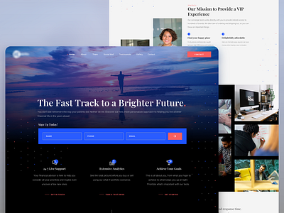 Retirement Website Design desktop finance interface investment landing page mockup sketch ui web web design website