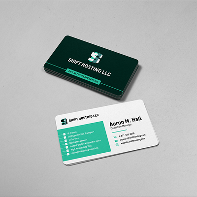 SHIFT HOSTING Business Card Design branding business design graphic design illustration vector