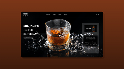 Jack & Daniel's Whiskey 3d animation branding graphic design logo motion graphics ui