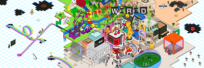 Wired Italia Cover: Geek Wimmelbilder 3d adobe illustrator buildings car city detail game geek illustration isometric nerd street town vector wheres waldo wimmelbilder