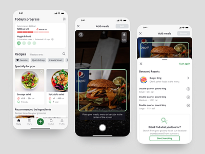 Food Recommendation & Record ui