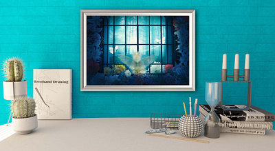 PUPPIES' S HEAVEN angel butterfly comfy design dogs dream elysium fantasy art flowers illustration imagenation imagination longing miss peaceful photoshop restful saudade window wings