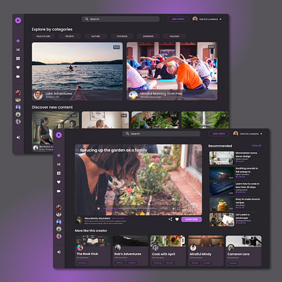 Video Streaming platform concept app design graphic design product design typography ui ux website design