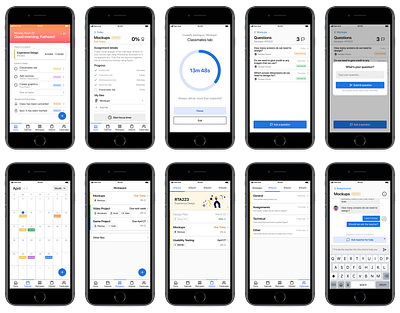 Intuitive All-In-One Student Planner Mobile App app design school school planner student ux
