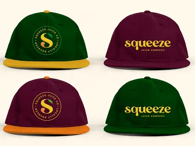 Squeeze Juice Co. Apparel Design apparel branding creative agency design hat illustration logo logotype vector
