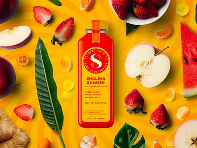Squeeze Juice Co. Label Design branding creative agency design illustration label logo logotype