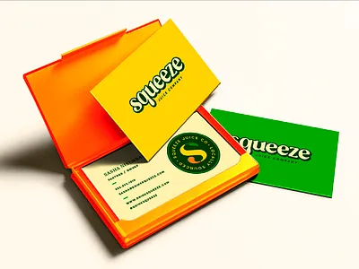 Squeeze Juice Co. Business Card branding creative agency design illustration logo logotype vector