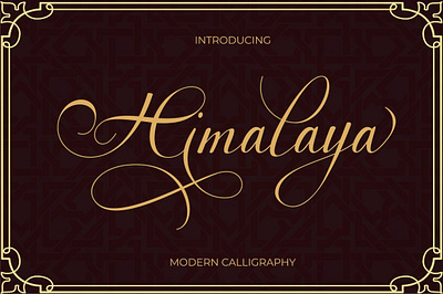 Himalaya calligraphy feminine font handwriting inks romantic script stylish vintage wedding