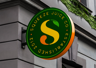 Squeeze Juice Co. Signage Design branding creative agency design illustration logo logotype sign signage vector