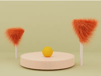 Abstract 3D 3d 3d design abstract 3d abstract blender blender blender 3d blender hair cream colors design fun colors pink and green pink pallete weird