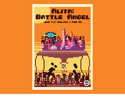 Alita Battle Angel Poster flat design gameart gamedev illustration illustrator nintendo