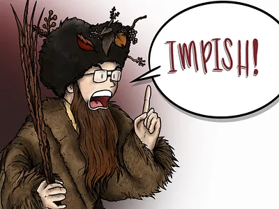 impish or admirable? admirable belsnickel design dwight dwight christmas illustration impish procreate the office