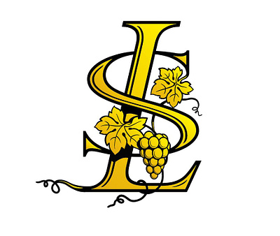 LS + Grape brand design georgian georgian wine illustration letters logo mark wine