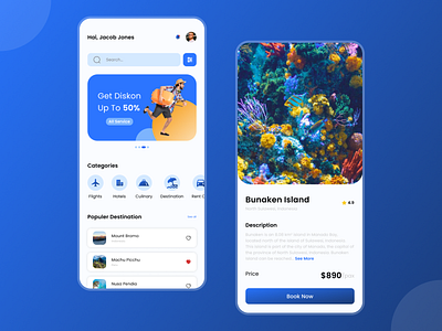 Travel Mobile Apps🚀 design mobile apps ui ux weblanding