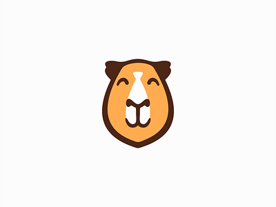 Cute Capybara Logo animal branding capybara cartoon cute design face flat friendly icon identity illustration logo mark mascot premium rodent smile symbol vector